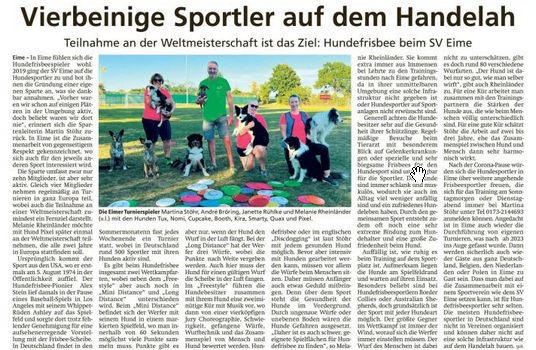 Vierbeinige Sportler auf dem Handelah